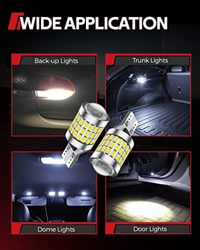 Torchbeam 912 921 LED Bulbs Reverse Lights, 921 led Backup light Bulbs 2600 Lumens 6000K Xenon White Super Bright T15 906 904 W16W Back Up Lights Reverse Lights, Pack of 2