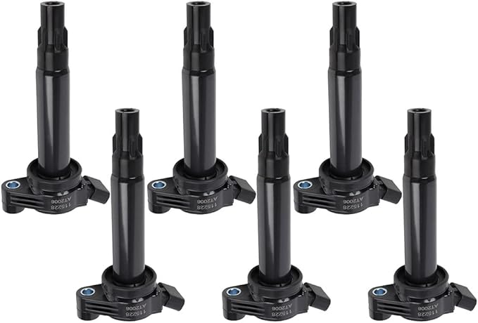 ECCPP ignition coil coils UF-430 6 PCS,for Toyota Solara 3.3L 2004-2008,for Highlander 3.3L 2004-2007,for Camry/Sienna/RX330/ES330 3.3L 2004-2006,for Lexus RX400h 3.3L 2006-2008 C1452 5C1442