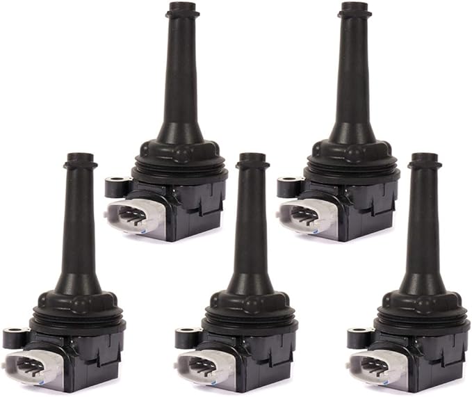 ECCPP Portable Spare Car Ignition Coils Compatible for Volvo C30/ C70/ S40/ S60/ V50/ V70/ XC70 2004-2016 Replacement for UF517 C1721 for Travel, Transportation and Repair (Pack of 5)