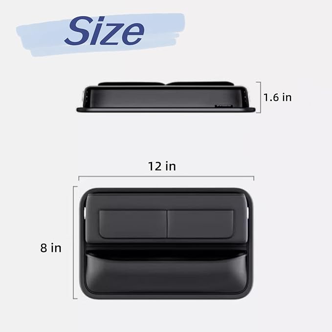 2 Pack Premium Car Seat Gap Filler Organizer - Universal Storage Box with Card Slots for Phones/Keys/Glasses, Fits Cars, SUVs & Trucks (Coffee-colored)