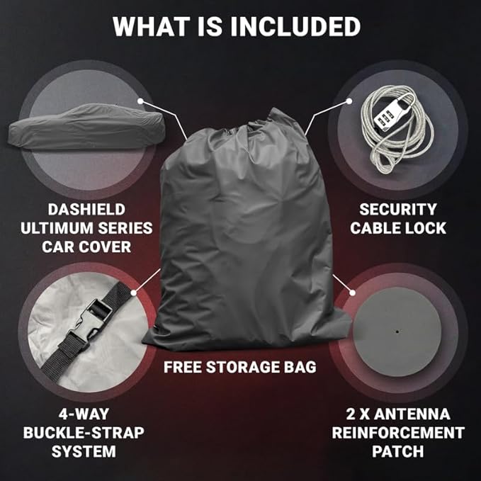 Ultimum Series Car Cover Waterproof All Weather for Toyota Prius Car Cover 2003-2022 Hatchback 4-Door - Protection Semi Custom Fit - Dust, Sun, Snow, Rain, Protection in&Outdoor