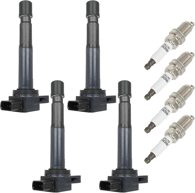 ECCPP 4 ignition coils with 4 iridium Spark Plugs,UF298,coils packs,for Honda S2000 2.0L 2000-2003,UF298