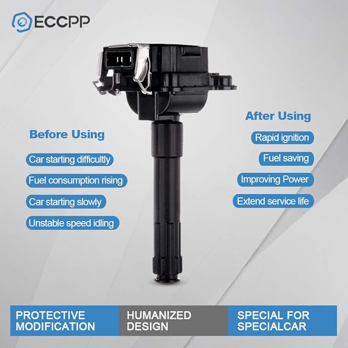 ECCPP Portable Spare Car Ignition Coils Compatible with Aud-i A8/A6/S4/Allroad Volkswage-n Golf/Passat 1997-2005 Replacement for UF290 UF369 for Travel, Transportation and Repair (Pack of 6)