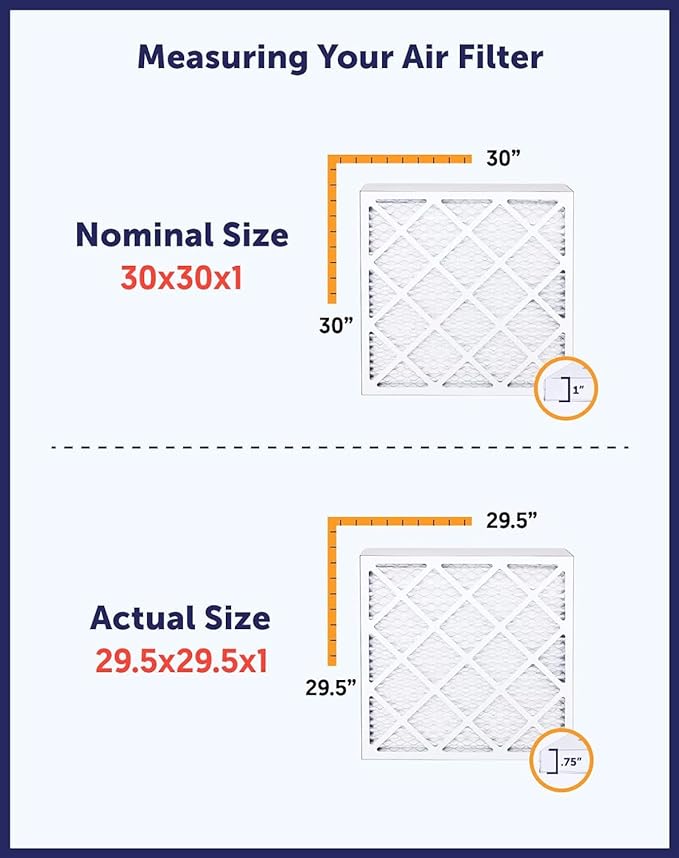 Filter King 40x46x1 Air Filter | 4-PACK | MERV 8 HVAC Pleated A/C Furnace Filters | MADE IN USA | Actual Size: 40 x 46 x .75"