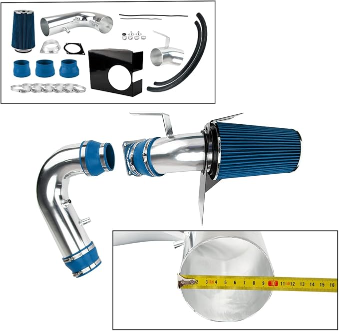 PHILTOP Cold Air Intake Kit for Ford F150 1997-2003, Expedition 1997-2003, Navigator 1998-1999, F250 1997-1999 (Blue)