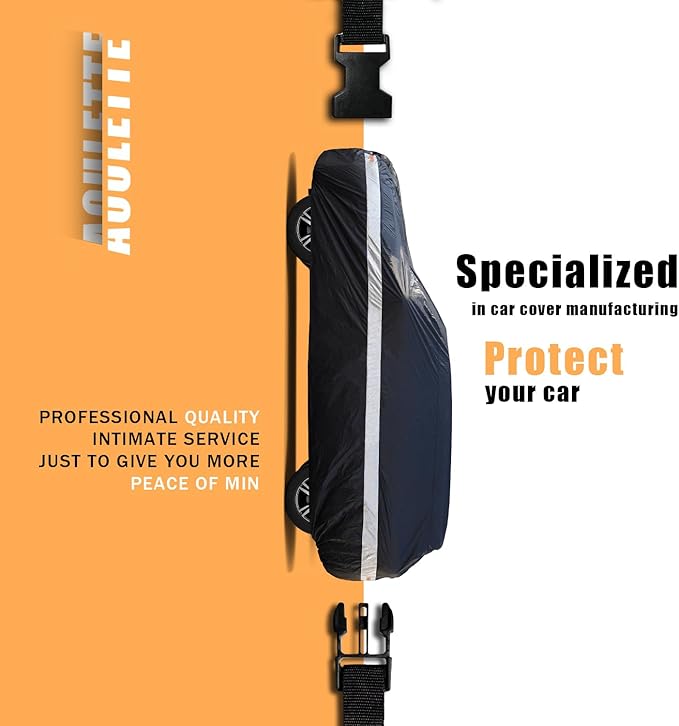 SUV Car Cover Waterproof All Weather,Outdoor Full Exterior Covers for SUV,Universal Fit Fit Chevy Tahoe, Traverse, Mercedes GLS, Infinite QX80, Patro etc.(Fit 202"-206")