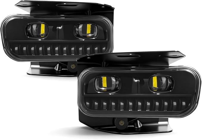 LED Fog Lights for 1999-2002 Ford Expedition - High Performance 1999-2003 Ford F150/1999-2003 Ford F150 Pickup Upgrade and Modified Replacement For OEM Fog Lamps (Pair)