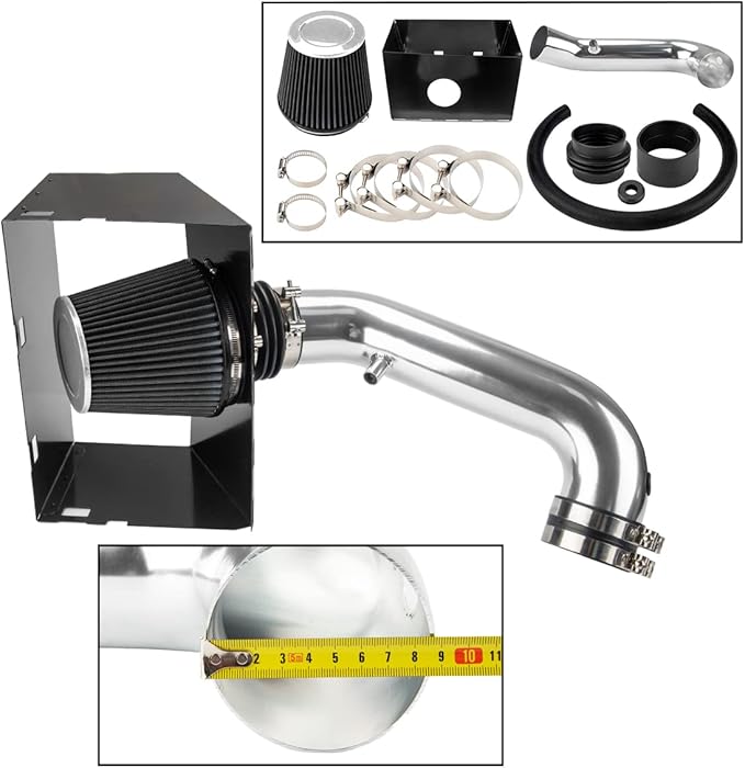 PHILTOP High Performance Aluminum Cold Air Intake System Kit with Filter for 2009-2015 R-a-m 1500 2500 3500 5.7L Increase Acceleration and Engine Growl, Horse Power and Torque
