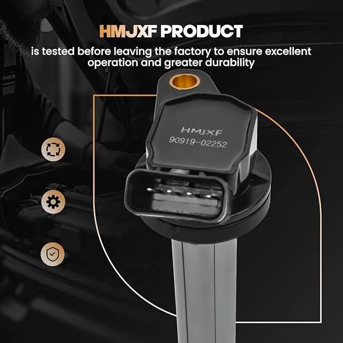 Set of 4 Ignition Coil Packs UF619 C1714 Compatible with, Scion, Lexus Vehicles Corolla, Matrix Prius V Plug-In Vibe xD CT200h L4 1.8L Replacement for 90919-02252,90919-02252,C1714 Engines