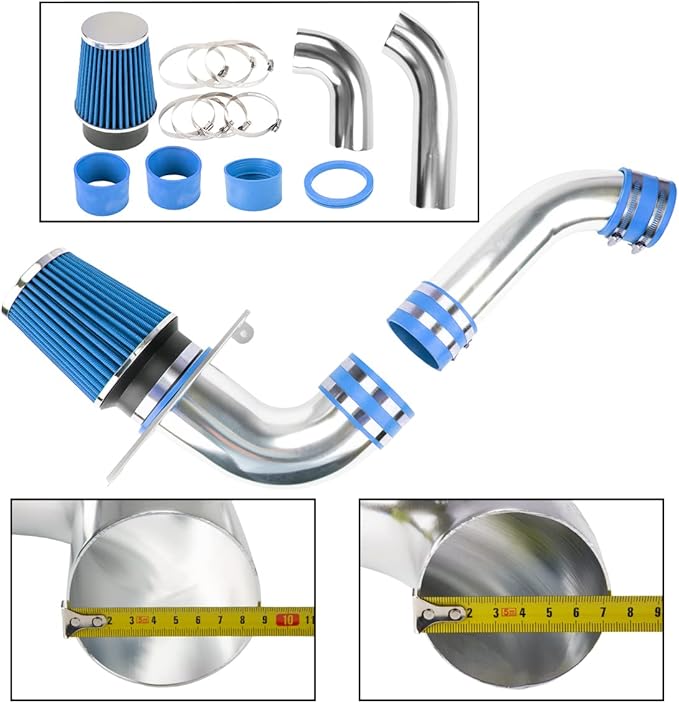 PHILTOP Cold Air Intake Kit for 1989 1990 1991 1992 1993 Ford Mustang V8 5.0L (Blue)