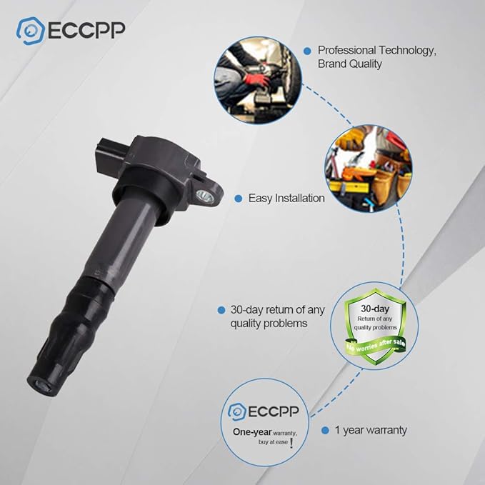 ECCPP Portable Spare Car Ignition Coils Compatible for Mitsubishi Eclipse/Galant/Lancer/Outlander 2004-2012 Replacement for UF532 C1504 for Travel, Transportation and Repair (Pack of 4)