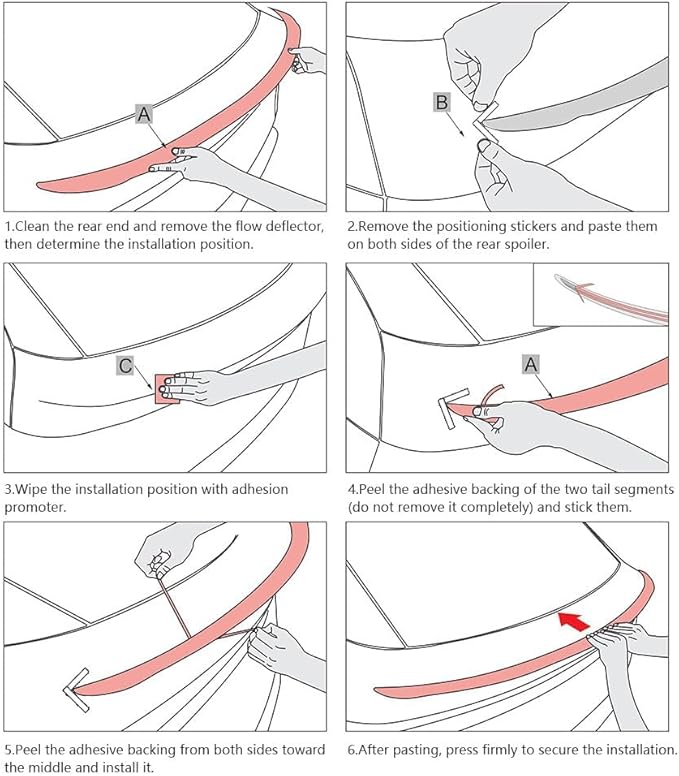 ABS Spoiler for 2025 2026 Tesla Model Y Juniper Rear Spoiler Rear Trunk Spoiler Sport & Performance Type Rear Spoiler Wings Tesla Model Y Juniper Accessories (Gloss Black)