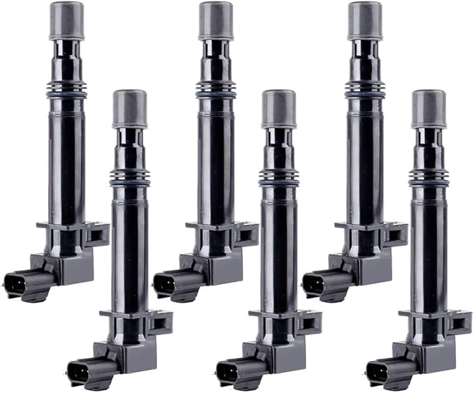 ECCPP Pack of 6 Ignition Coil Compatible for Jee-p Cherokee Liberty Dodg-e Dakota Nitro Ram 150 Mitsubishi Raider Replacement for3.7L V6 C1231 5C1114 UF-270 UF-297 UF-399