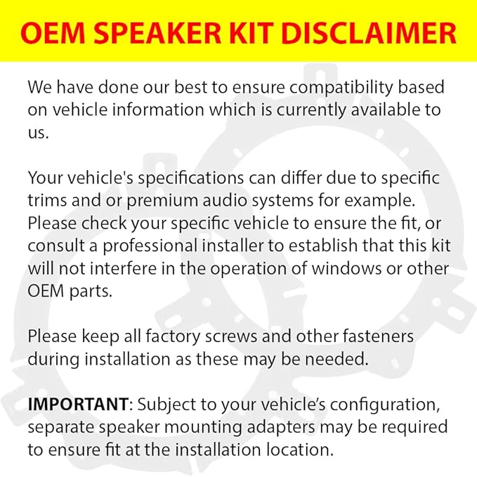 KICKER Speakers 4 inch for Jeep Gladiator 2020-2023 Upgrade Kit - Pair of DS Series with Harness, Coaxial Car Audio Front Dash Speaker DSC404, 43DSC404