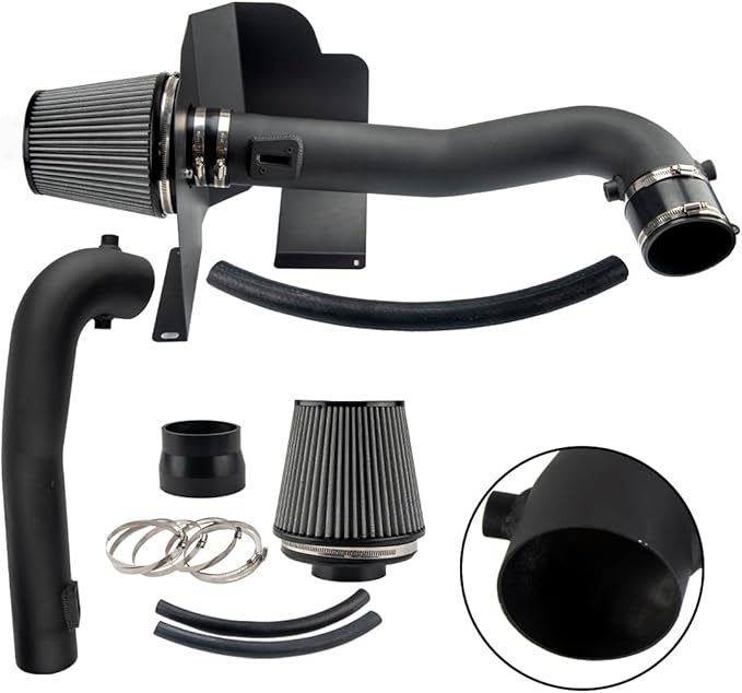 PHILTOP Air Intake Kit, Cold Air Intake Black Tube + Heat Shield for Escalade/Escalade ESV/Yukon/Yukon XL 2015-2018 V8 6.2L, Sierra 1500/Silverado 1500 2014-2018 V8 5.3L/6.2L, Suburban, Tahoe
