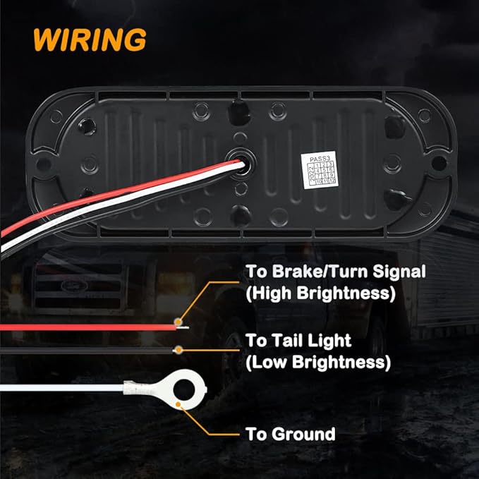 AT-HAIHAN Pack of 2 Aluminum Housing 24 Red LED Trailer Stop Brake Turn Tail Lights, DOT Compliant Waterproof Surface Mount Lighting for Truck Tractor Jeep RV