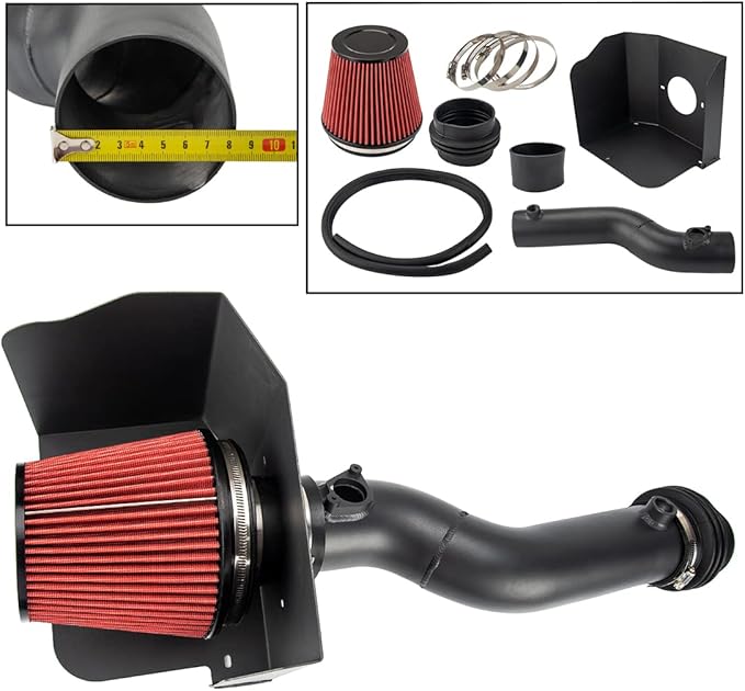 PHILTOP High Performance Aluminum Cold Air Intake System Kit with Filter for 2016 2017 2018 2019 2020 Tacoma 3.5L Increase Acceleration and Engine Growl, Horse Power and Torque