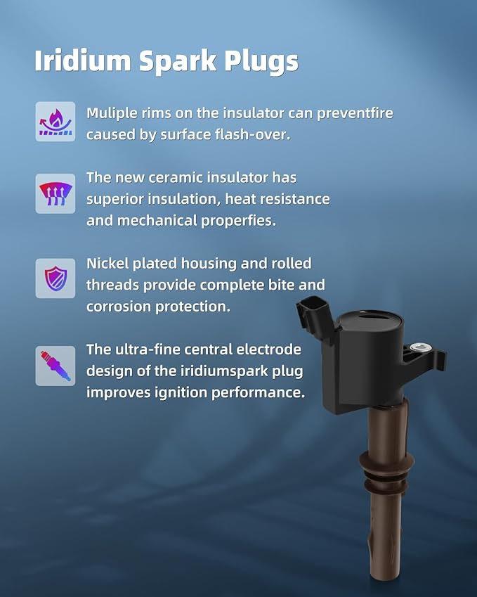 ECCPP Ignition Coils Compatible for Ford Expedition/Explorer/for f150/ for F250 Super Duty/F-350 Super Duty/for Mustang for Lincoln 008-2014 Replacement for DG521 C1659(Pack of 8)