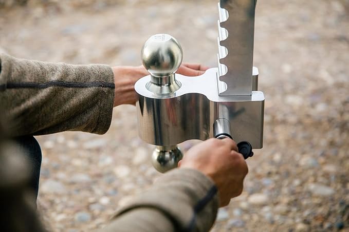 ANDERSEN HITCHES | RV Accessories | Adjustable Ball Mount Receiver | Heavy Duty Rapid Hitch | 6" Drop/Rise 2" to 2- 5/16" Combo Ball with 2-1/2" Shank | 3410-25