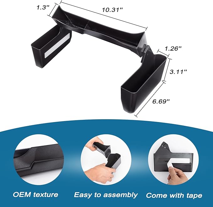 JKCOVER Capacity Upgrade Gear Shift Center Console Organizer Compatible with Jeep Gladiator JT 2020-2025 and Jeep Wrangler JL/JLU 2018-2023 2024 2025 Accessories Interior Storage Hook Box Tray