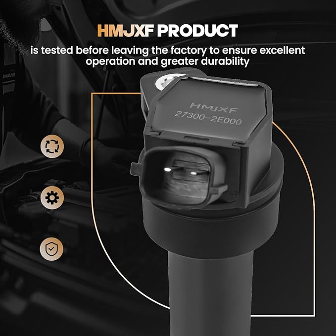 Set of 4 Ignition Coil Packs UF651 Compatible with 2014-2015 Kia Soul Forte Hyundai Tucson Elantra GT(1.8L 2.0L ONLY) - 1.8L 2.0L Engines, Replace# 5C1861, C1804, 1788511, 273002E000