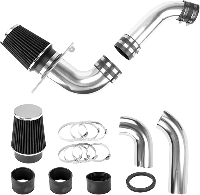 PHILTOP 3.5" Cold Air Intake Kit System Compatible with Ford Mustang 1989 1990 1991 1992 1993 V8 5.0L, High Performance, Black