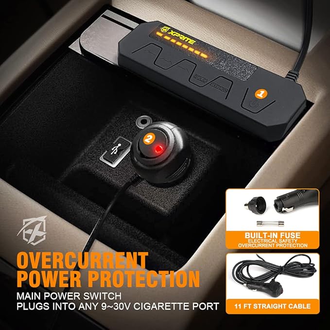 Xprite White & Blue LED Emergency Strobe Dash Lights, Interior Windshield Visor Safety Flashing Light Bars for Police Law Enforcement POV Vehicles Trucks