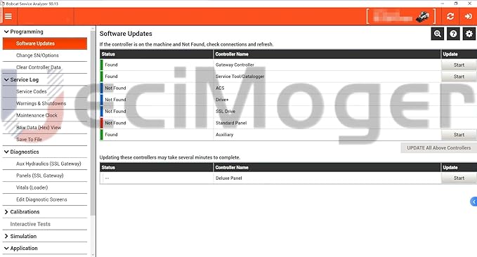 Ready to Use for Bobcat Service Analyzer Bobcat Diagnostic Tool (RST) with Laptop Service Tool Harness Remote Start Excavator Scanner Tool (with Laptop Delll)