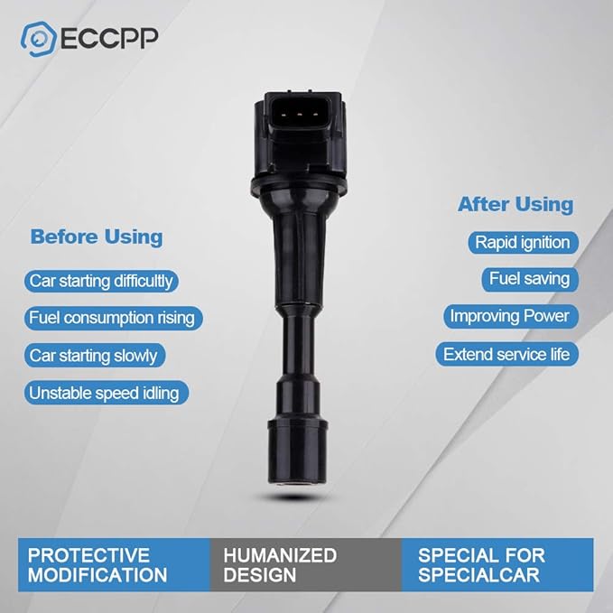 ECCPP Portable Spare Car Ignition Coils Compatible for Mazda 2 2011-2014 Replacement for UF-655 C1790 for Travel, Transportation and Repair (Pack of 4)