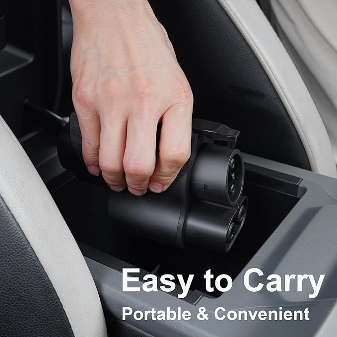 RUTU NACS to CCS Adapter, MAX 500A 1000V, Fast Charge CCS1 EV at Tesla V3/V4 Superchargers, Compatible with Rivian, Ford, GM EVs and More