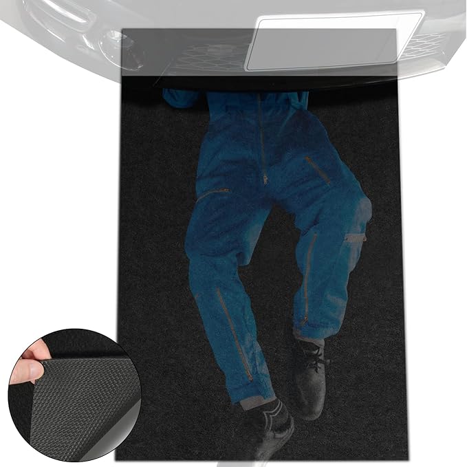 2-Pack Golener Oil Spill Mat - Garage Floor Mat, Absorbent Oil Pad, Premium Maintenance Mat, Waterproof, Contain Liquid, Protect Garage Surface from Spill & Stain, Reusable, Washable, Durable, 29”x36”