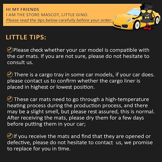 GINOWY-Cargo Liner for Mazda CX-50 2023 2024 2025, TPE Rubber All Weather Cargo Mat for CX50, Waterproof Trunk Mat CX50 2025 Easy to Clean Anti-Slip Automotive Accessories Black