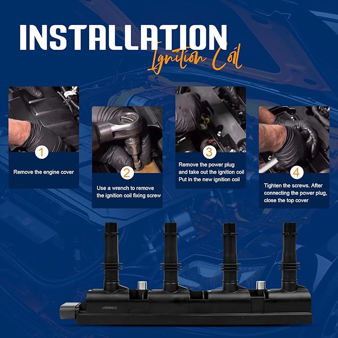 STANDOUT IGNITION COIL PACK UF669 Compatible with Buick Encore1.4L(2013-2021),Chevy Volt1.4L(2011-2017),Cruze1.4L(2011-2025),Sonic1.4L(2012-2020),Trax1.4L(2013-2021) 1208096 55573735