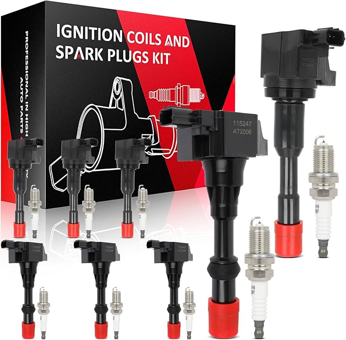 ECCPP 4 ignition coils with 4 iridium Spark Plugs UF373,coils packs,for Honda for Civic 1.3L 2003 2004 2005 UF373+UF374