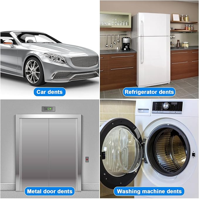 Dent Repair Tool Kits, Paintless Dent Removal Tap Down Tools, Tap Down Pen with 9 Different Shaped Hammer Heads for Auto Body DIY Dent Fix Automatic Trim Removal Installation.(18 Pcs)