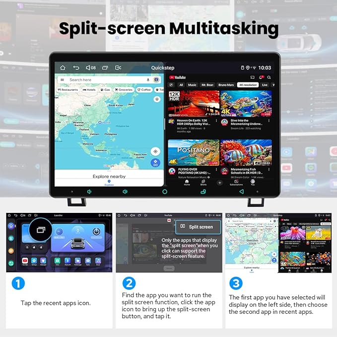 JOYING Android 13 Car Radio for Toyota Tundra 2007-2013 Sequoia 2008-2019, 11.6 Inch Touchscreen Car Stereo with Wireless Carplay & Android Auto, FM, GPS Navigation, Bluetooth 5.1, SWC(JY-TT115N8)