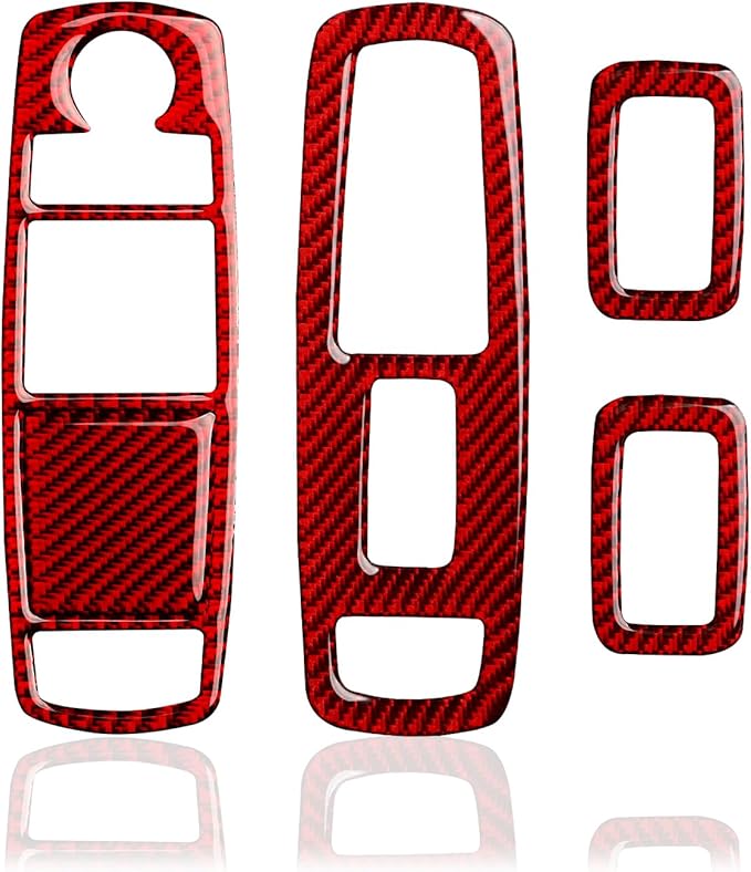 Window Switch Lift Control Decals for 2009-2018 Dodge Ram 1500 2500 3500/2011-2023 Charger/Chrysler 300/2011-2021 Jeep Grand Cherokee WK2 Accessories Carbon Fiber Stickers