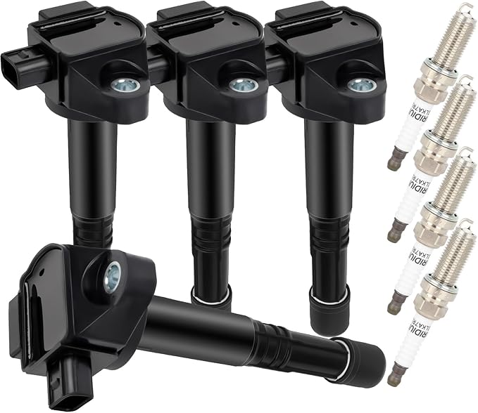 ECCPP UF712 4 ignition coils with 4 iridium Spark Plugs for Honda for Accord 2013-2017, CR-V CRV 2015-2019 & for Acura TLX 2015-2020, ILX 2016-2020 L4 2.4L 2305205A2A01 C1832 30520-5A2-A01