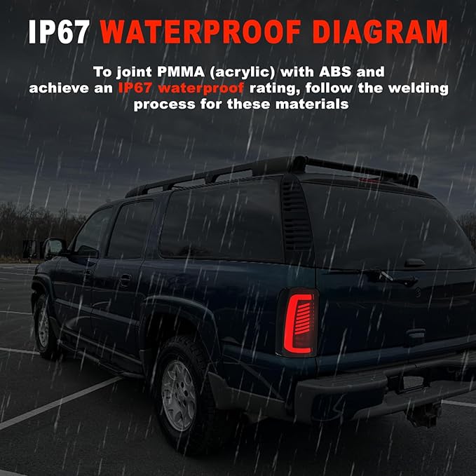 Sequential Full Led tail lights for 2000-2006 Chevy Suburban Tahoe,GMC Yukon Starting Animated Rear Light Assembly, Dynamic Turn Signal,Brake Light,Reverse Light Smoked