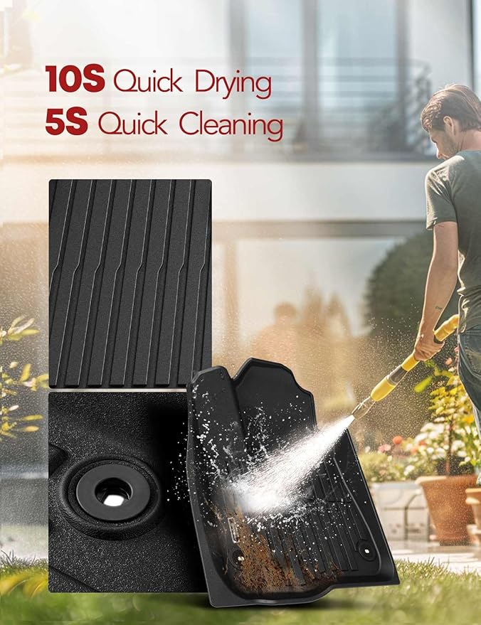 YHTAUTO Floor Mats Fit 2023-2025 Honda CR-V CRV(Include Hybrid), TPE All Weather Car Mats Waterproof Anti-Slip Odorless Floor Liner, Interior Car Accessories Front & 2nd Row Liner