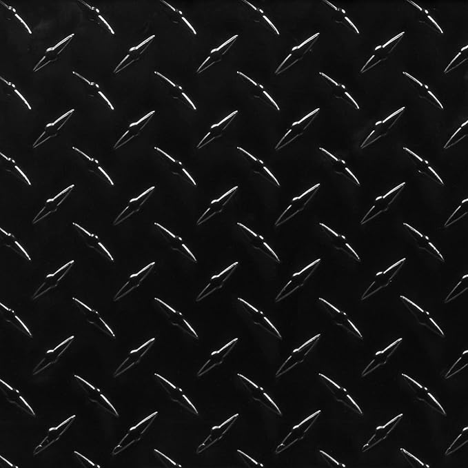 ARKSEN 18 Inch Heavy Duty Aluminum Diamond Plate Tool Underbody Box, Waterproof Square Truck Storage Organizer Chest for Pick Up Truck Bed, RV Trailer with T-Handle Lock and Keys - Black