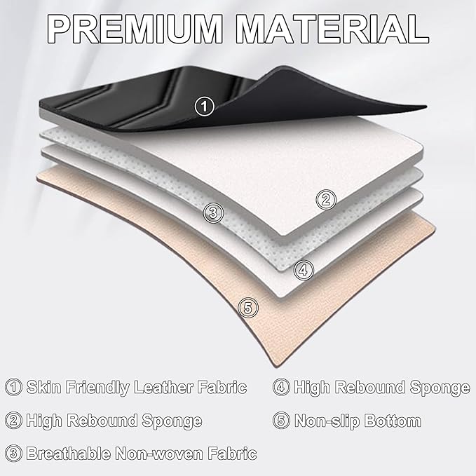 Car Seat Covers Fit for Subaru Crosstrek 2016-2024 Seasonal Safeguarding Skin Friendly Leather Fabric Seat Covers of Nappa Leather High Rebound Sponge Protectors,2 Pcs Front with Pillow,Black White