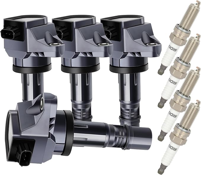 ECCPP UF672 4 ignition coils with 4 iridium Spark Plugs for Honda for Acura 2012 2013 2014 2015 Civic ILX 5C1880 GN10421 6732317