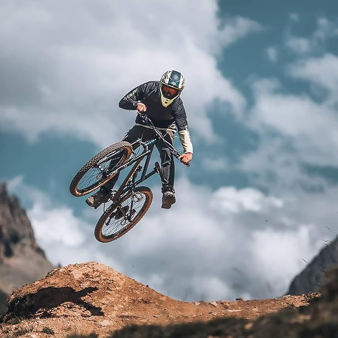 Hycline Bike Tire,20/24/26/27.5 Inch Folding Replacement Tire for MTB Mountain Bicycle-Black/Skinwall