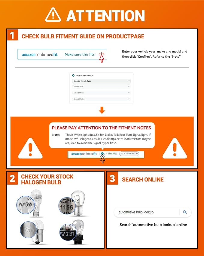 SEALIGHT 921 LED Bulb Reverse Light 600% Brighter T15 906 904 916 W16W 921 LED Bulb with Projector Replacement Tail Backup Reverse Lights, Non-polarity, Xenon White Pack of 2