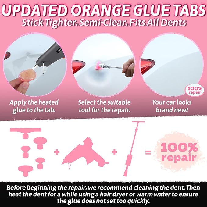 Automotive Dent Puller Kit,Paintless Dent Removal Kit for Dent Repair,Dent Repair Kit with Dent Puller Adjustable dent Lifter,Dent Remover Tool for Car Dent Removal Dent Remover Tool for Car