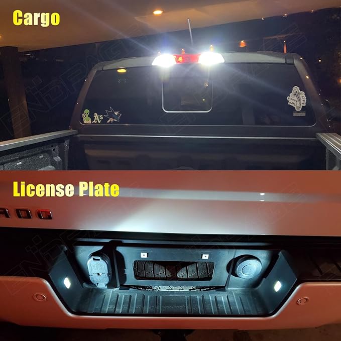 12-Pieces White Interior LED Light Kit for Chevrolet Silverado/GMC Sierra 1999 2000 2001 2002 2003 2004 2005 2006 Interior LED Package + Cargo Lights, License Plate Lights, Install Tool