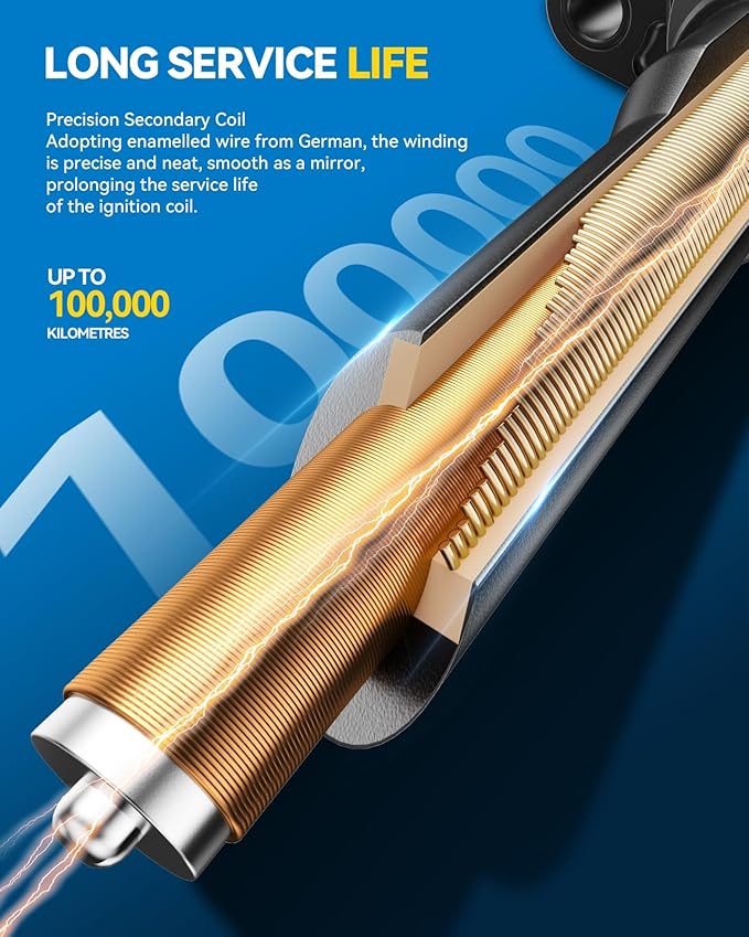 PHILTOP UF495 Ignition Coil Pack, Compatible with 2003-2010 4Runner, 2006-2011 Camry, 2010-2015 xB, 2017-2021 Tacoma, 2009-2012 Matrix, 2005-2011 Tundra, 2007-2008 Solara, 2009-2010 Corolla 2.4L 2.7L