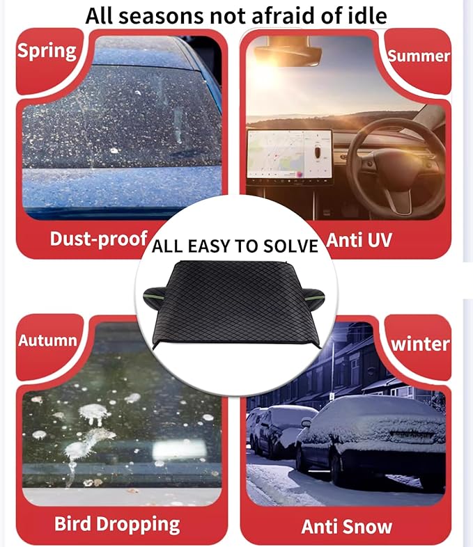 Custom fit for BMW Windshield Snow Covers, 8 Layers WAaterproof Windproof Protection, Frost Defense, Ice, Sun, Snow, Designed for BMW Accessories (for BMW X5)