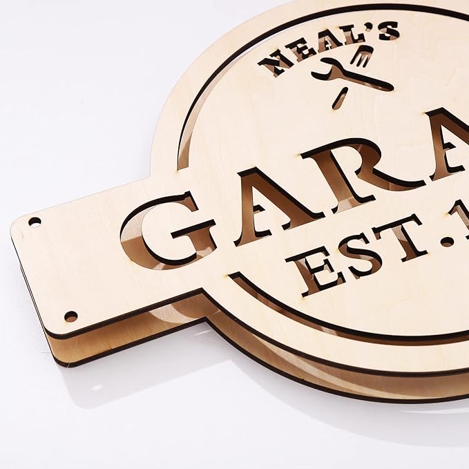 Custom Neon Garage Sign - Personalized Light Up LED Name Sign